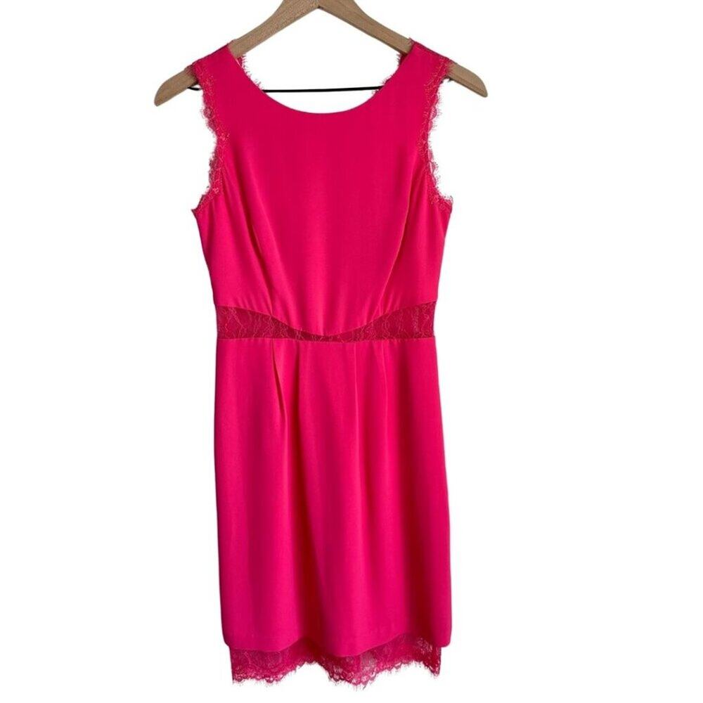 BCBGMaxAzria Cutout Cocktail Pink Dress 0